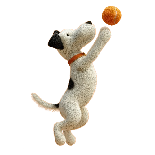 Friendly dog character