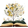 Book with tree illustration